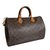 Speedy Louis Vuitton Handbag Brown Cloth  ref.37807