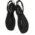 Yves Saint Laurent Sandals Black Leather  ref.37894