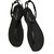 Yves Saint Laurent Sandals Black Leather  ref.37898