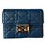 Christian Dior portafoglio Blu Pelle  ref.38048