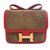 Hermès Hermes Constance 24cm Bolsa de couro de camurça com ferragem Rose Gold Vermelho Dourado Castanha Suécia  ref.38068