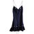 silk and lace dress Manoush Navy blue  ref.38510