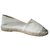 Autre Marque Espadrillas Ori & Occi in cotone bianco e pelle croco beige 41 Marrone