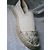 Autre Marque Espadrillas Ori & Occi in cotone bianco e pelle croco beige 41 Marrone - vista 6