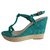 Prada sandali Verde Scamosciato  ref.39204