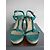 Prada Emerald Suede Platform Sandals Green - view 4