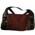 Lancel Handbag Dark brown Leather Cloth  ref.39541