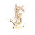 Yves Saint Laurent Pins & brooches Golden Metal  ref.39550
