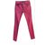 Chanel Jeans Dark red Cotton  ref.39611