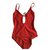 Hermès Glorieuses costume da bagno rosso Poliammide  ref.39826
