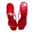 Chanel sandali Rosso Pelle  ref.40188
