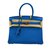 Hermès Birkin 30 Cuir Bleu  ref.40214
