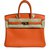 Hermès Birkin 25 Cuir Orange  ref.40216