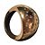 inconnue Großer Kugelring mit Diamanten Gelbgold Größe 53 Golden - Ansicht 2