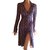 Diane Von Furstenberg Dress Blue Silk  ref.40575