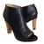 Chanel Open toe boot Black Leather  ref.40651