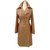 Hermès Trench coat Brown Silk  ref.40679