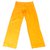 Hermès Pantalones Naranja Lino  ref.40695