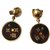 Louis Vuitton Earrings Brown Golden Metal  ref.40837