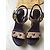 Sandali con zeppa Louis Vuitton in tessuto e pelle 37 Multicolore - vista 9