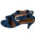 Autre Marque MUGNAI Sandals Blue Leather Deerskin  ref.41123