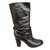 Sergio Rossi Ankle Boots Black Leather  ref.41212