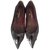 Chanel Zapatillas de ballet Negro Cuero  ref.41310