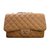 Chanel Jumbo Beige Leather  ref.41613