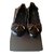 Louis Vuitton Zapatillas de ballet Negro Cuero  ref.41784