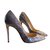 Christian Louboutin Pigalle-Tollwut Silber Python  ref.41855