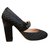 See by Chloé Heels Black Leather Satin  ref.41898
