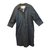 Burberry Trench coat Black Cotton Polyester Wool  ref.41967