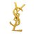 Yves Saint Laurent Brosche Golden Metall  ref.41995