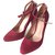 Madewell Cara suede ankle strap heels Dark red  ref.42143