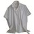 Hermès Bluse im Hermes-Poncho-Stil an den Seiten Weiß Baumwolle  ref.42240