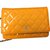 Wallet On Chain Chanel WOC Gelb Lackleder  ref.42262