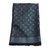 Louis Vuitton Silk scarves Black Silvery Metallic Wool  ref.42424