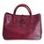 Longchamp Sac édition roseau bordeaux Cuir  ref.42722