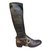 Céline Boots Dark brown Leather  ref.42730