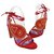 Hermès sandali Rosso Pelle  ref.42854