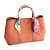 Hermès Handtaschen Orange Leinwand  ref.42983