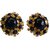Autre Marque Vintage Earrings (not signed) Navy blue Metal  ref.43159