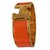 pulseira clic-clac H Hermès Laranja  ref.43172