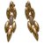 Weinlese Cartier 18K Gold Diamond Gentiane Ohrringe Golden Gelbes Gold  ref.43190