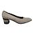 Décolleté Salvatore Ferragamo in velluto taupe - vista 2