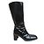 Botas Free Lance de piel barnizada negra Negro