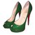 Green Christian louboutin Patent leather  ref.43748