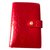Louis Vuitton portafogli Rosso Pelle  ref.43810