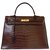 Hermès Superbe Kelly vintage en crocodile marron ! Cuirs exotiques  ref.43849