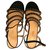Chanel sandali Nero Pelle  ref.43874